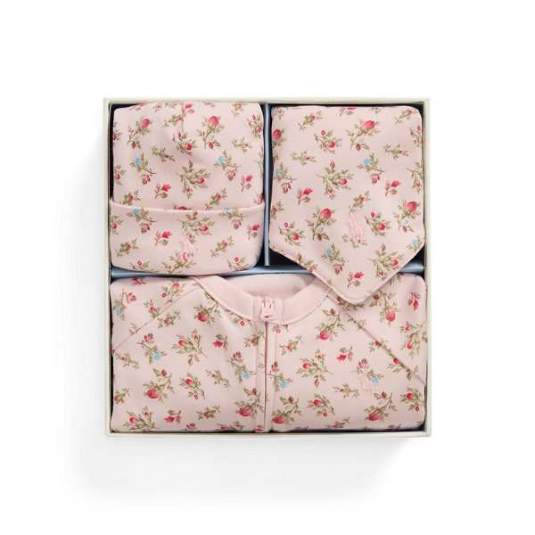 Floral Cotton Interlock 3-Piece Gift Set