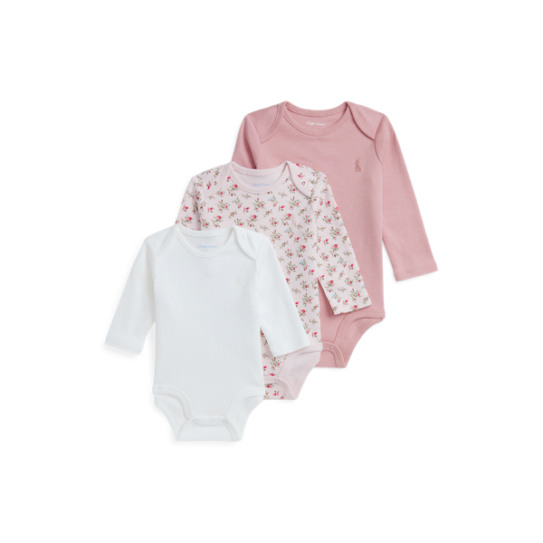 Nevis/Pink Grow-With-Me Bodysuit 3-Pack Gift Set Baby Girl 2