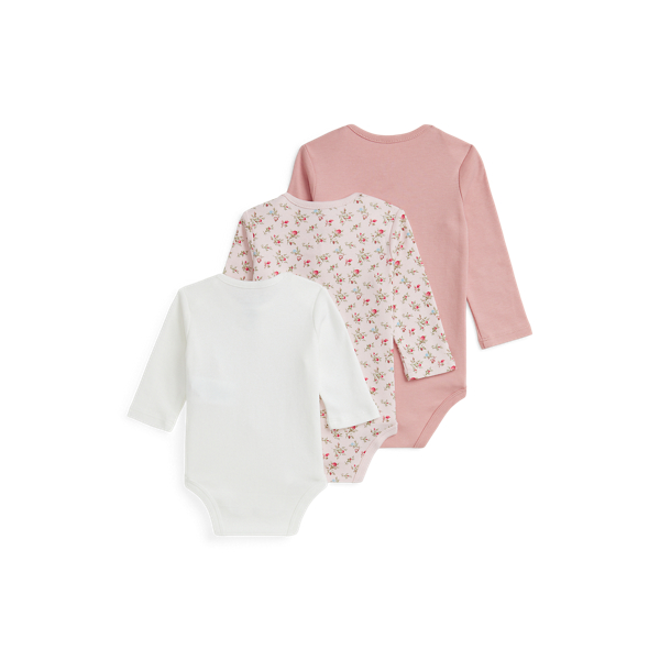 Nevis/Pink Grow-With-Me Bodysuit 3-Pack Gift Set Baby Girl 3