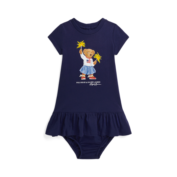 Polo Bear Cotton Tee Dress & Bloomer