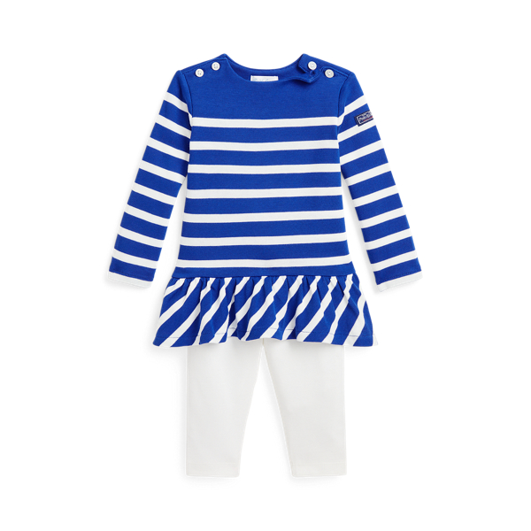 Striped Jersey Tee & Ponte Legging Set