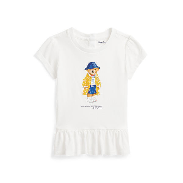 Polo Bear Cotton Jersey Peplum Tee