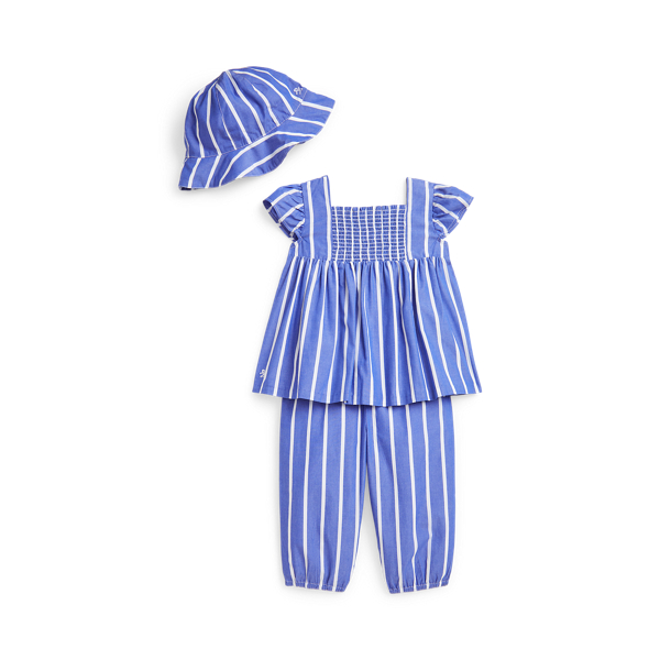 Striped Cotton Poplin 3-Piece Set