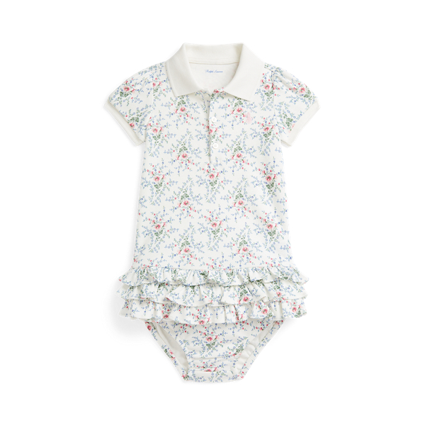 ◆POLO RALPH LAUREN◆ Hand Smoking Cotton Dress and Bloomer Hand-Smocked Velvet Dress & Bloomer