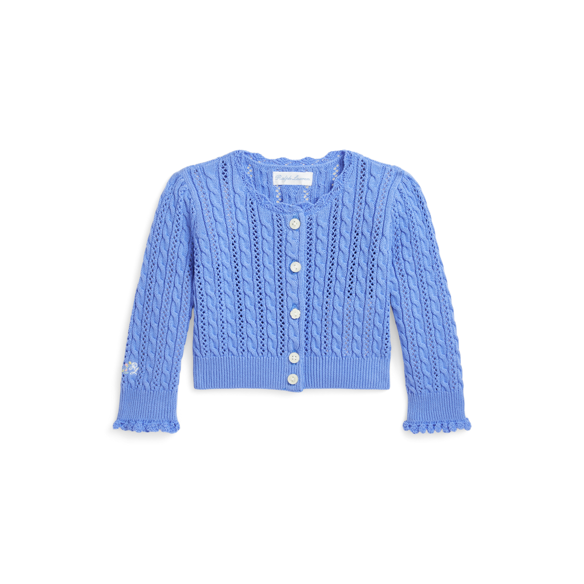 ポロラルフローレン コットンポインテールカーディガン　ホワイト　M Polo Ralph Lauren Childrenswear カーディガン ポインテール