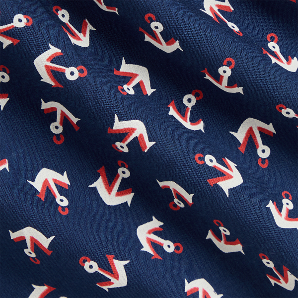 Tossed Anchors Anchor-Print Cotton Shirtdress & Bloomer Baby Girl 3