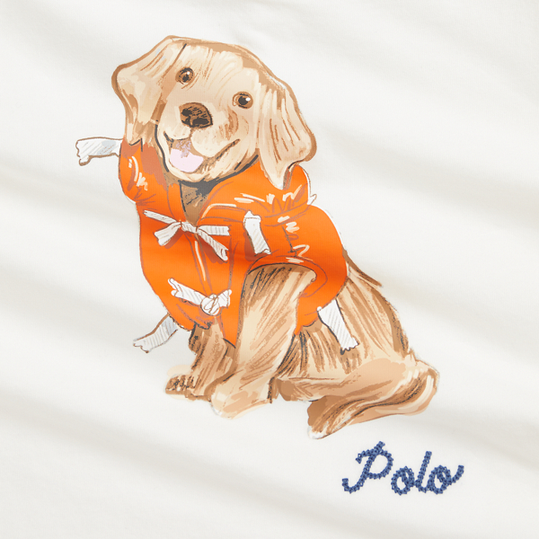 SIILON 犬 プリント Tシャツ チャコールグレー セール】犬プリント半袖Tシャツ（Tシャツ/カットソー