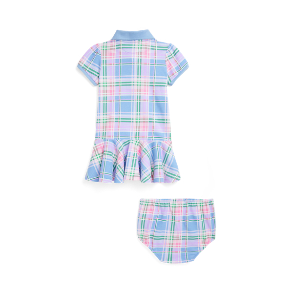 Plaid Mesh Polo Dress & Bloomer