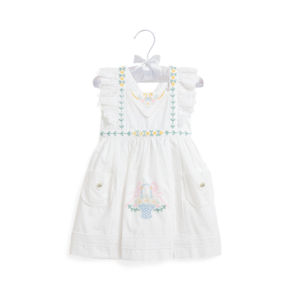 Besticktes Baumwollkleid mit Höschen