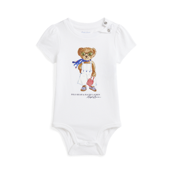 Ralph Lauren Childrenswear Baby Girls Polo Bear/Stripe