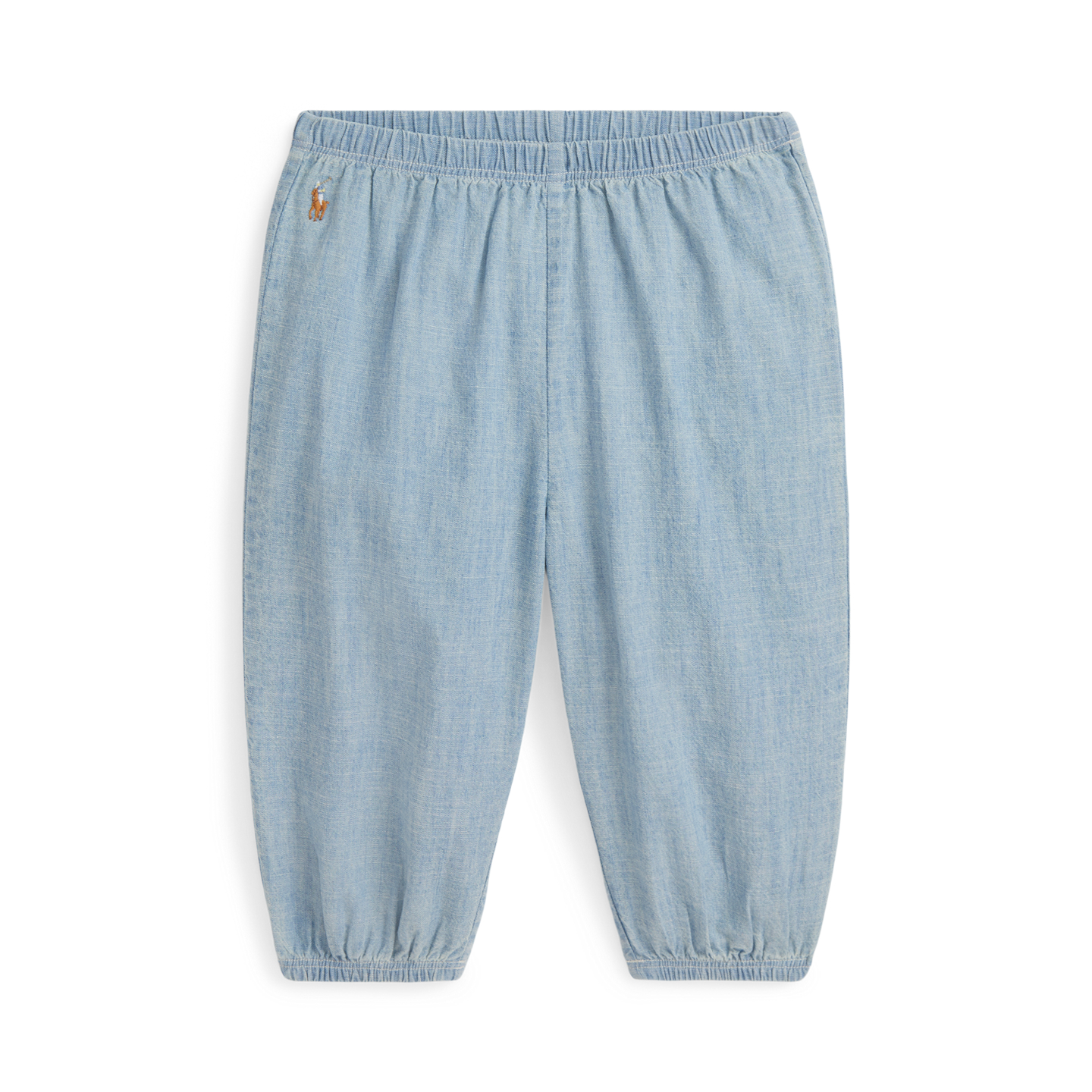 Детские брюки Ralph Lauren Indigo Cotton Chambray, цвет: Средняя варка — фото 2