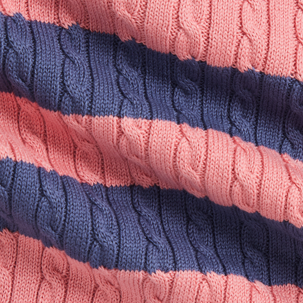 2024ss⭐︎新品タグ付き⭐︎ラルフローレン⭐︎ストライプド ケーブルニット ドレス POLO RALPH LAUREN（ポロ ラルフ ローレン）の「ストライプド