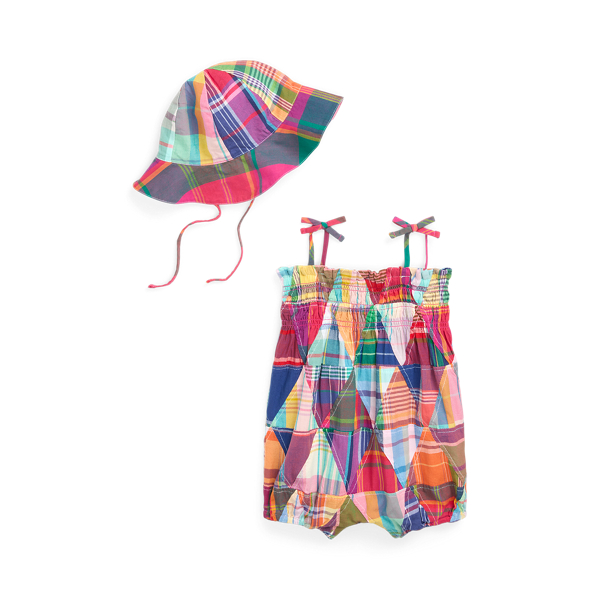 Set tutina e cappellino in madras