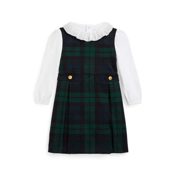 コットン ボディスーツ & チェック ポンチ ドレス セット | ラルフ