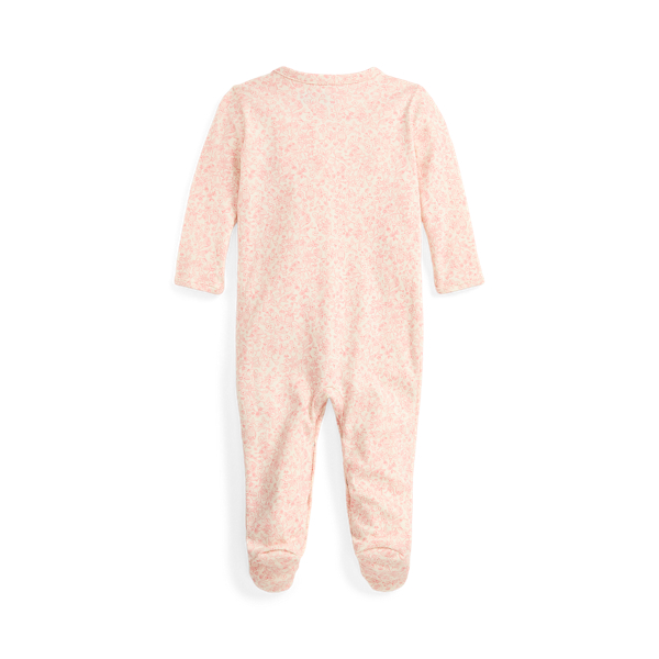 Strawberry Garden Strawberry-Print Cotton Footed Coverall Baby Girl 2