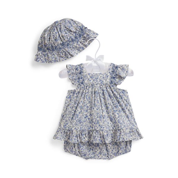 Geblümtes Baumwolloberteil mit Höschen