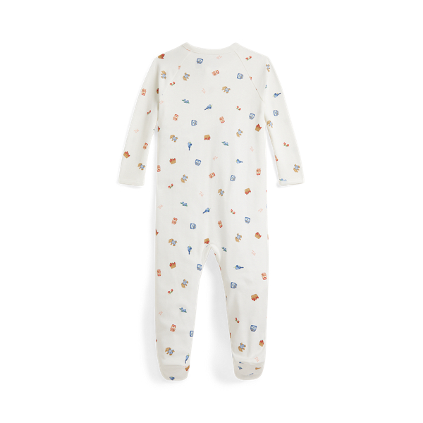 Berry Garden Girl Bear To Polo Bear Cotton Footed Coverall Baby Girl 2