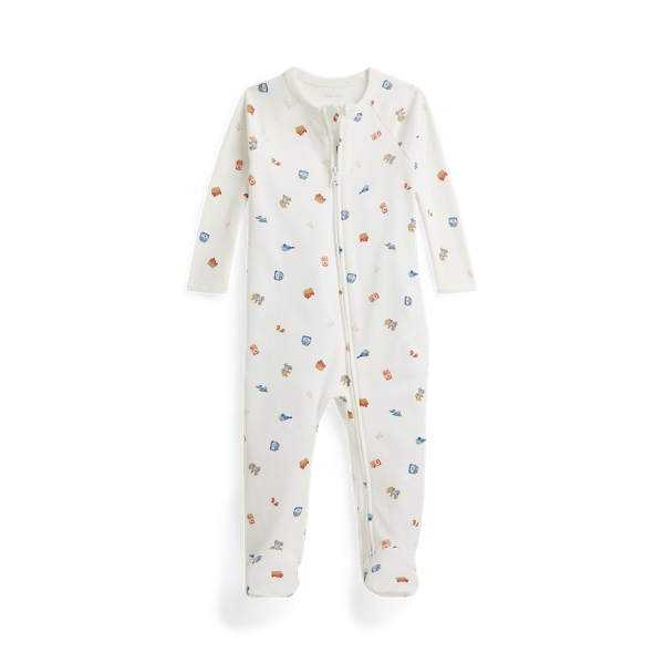 Polo Bear Cotton Footed Coverall