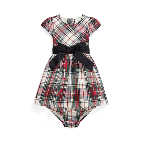 Plaid Fit-and-Flare Dress & Bloomer