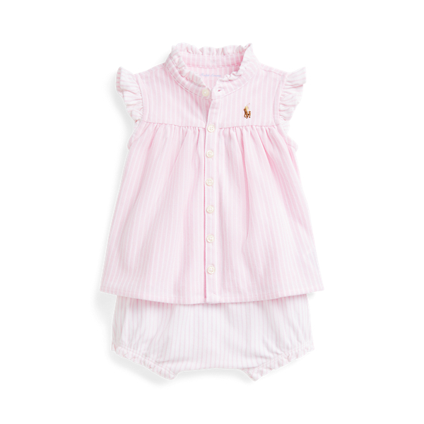 Striped Knit Oxford Top & Bloomer
