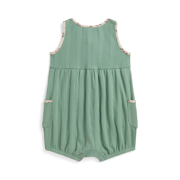 Combishort boule en coton pointelle Baby Girl en Menthe mystique 2