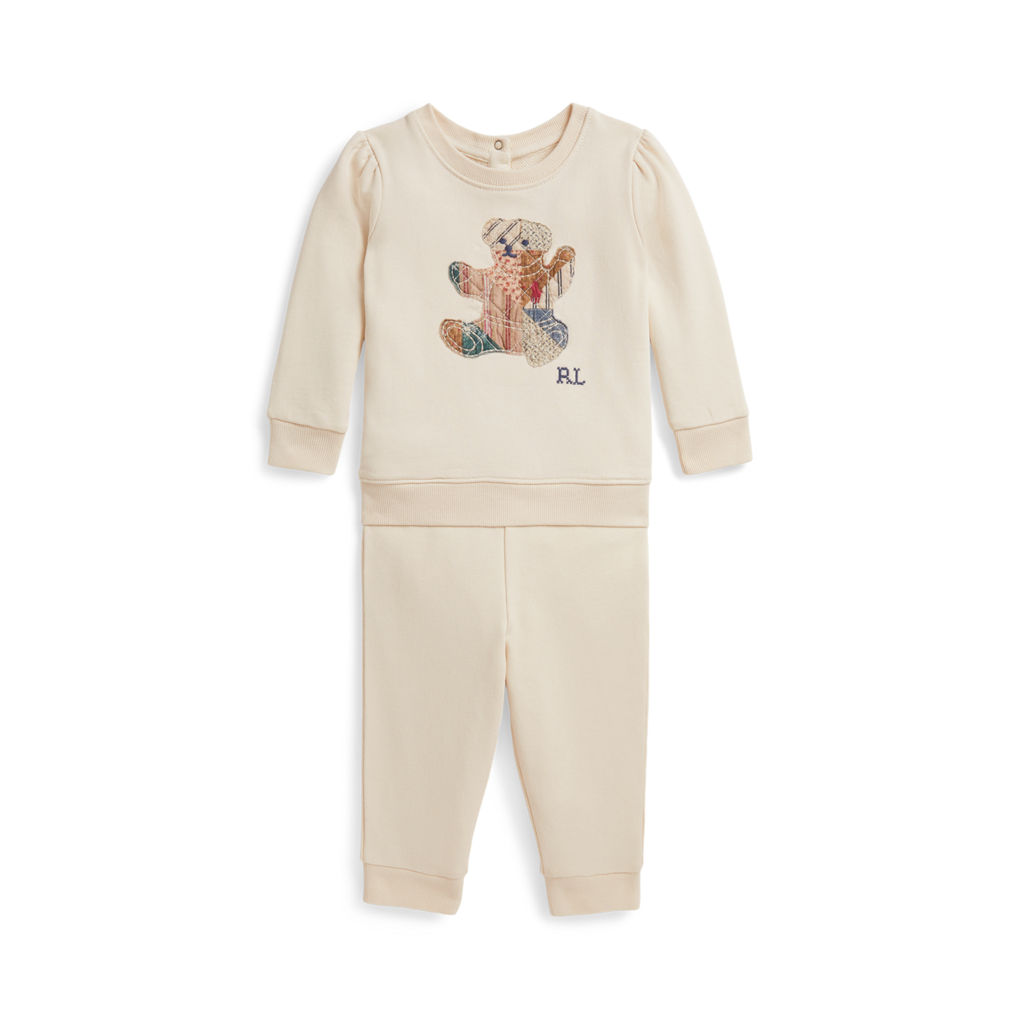 Детские комплекты Ralph Lauren Polo Bear Terry Sweatshirt & Pant, цвет: Кремовый — фото 2