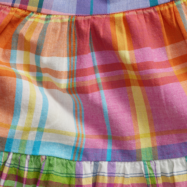 Multi Plaid Cotton Madras Dress & Bloomer Baby Girl 3