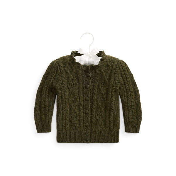 Cable-Knit Cotton-Blend Cardigan