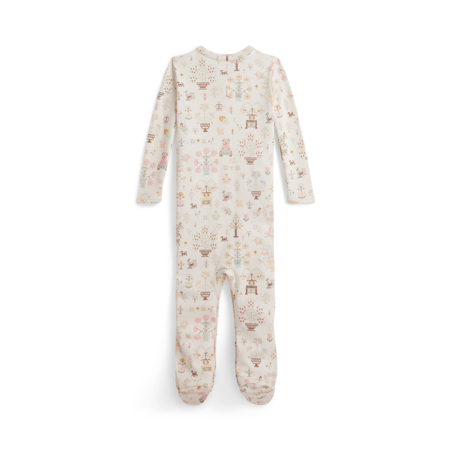 Детский комбинезон Ralph Lauren Polo Bear Cotton Footed Coverall, цвет: Petite Point Baby Bear — фото 1
