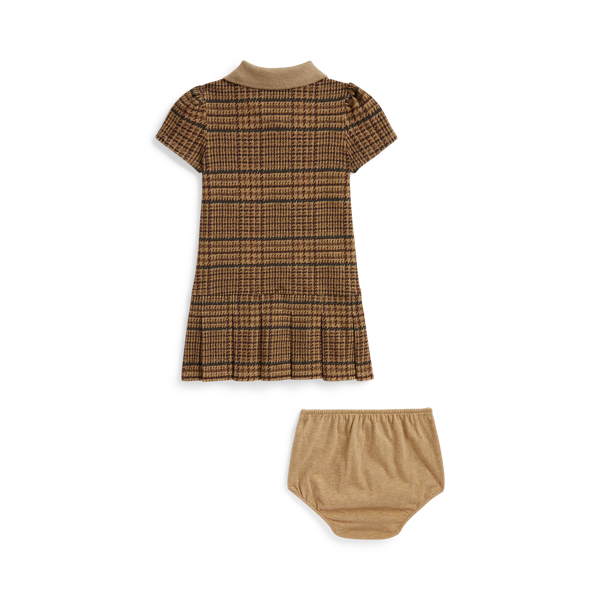 Tweed-Print Stretch Mesh Dress & Bloomer