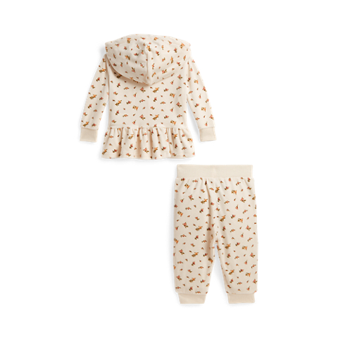 Детские комплекты Ralph Lauren Floral Velour Hoodie & Jogger Pant, цвет: Wolcott Bud