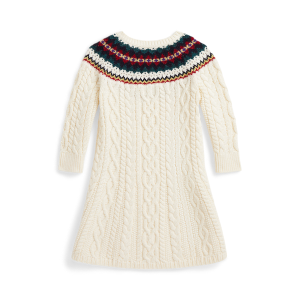 Fair Isle Cotton Sweater Dress