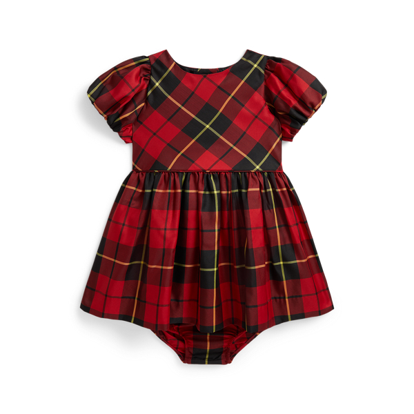 Balloon-Sleeve Taffeta Dress & Bloomer