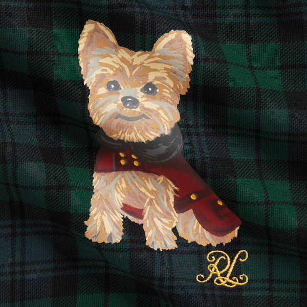 Sweat chien et pantalon &eacute;cossais