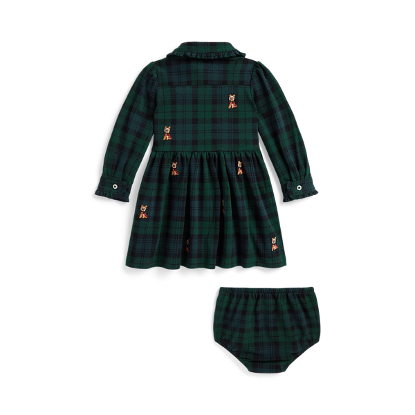 Plaid Cotton Mesh Shirtdress & Bloomer