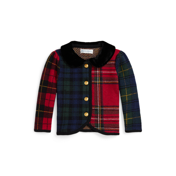 Cardigan &eacute;cossais en laine et coton