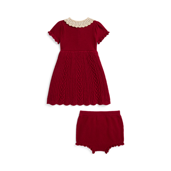 Pointelle Cotton-Blend Dress & Bloomer
