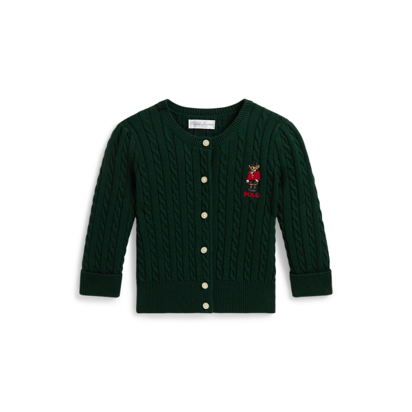 Polo ベア ミニケーブル コットン カーディガン