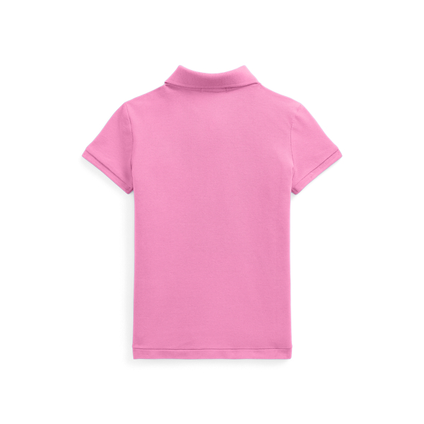 Laguna Pink/Plato Green Stretch Cotton Mesh Polo Shirt Girls 1.5-6.5 Years 2
