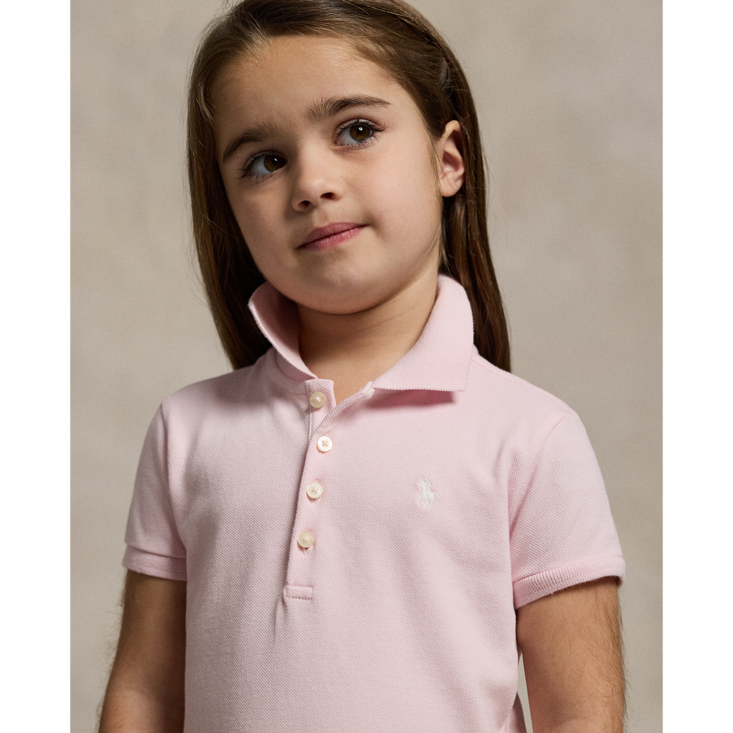 Детское платье Ralph Lauren Stretch Mesh Polo, цвет: Розовый, вариант 1 — фото 3