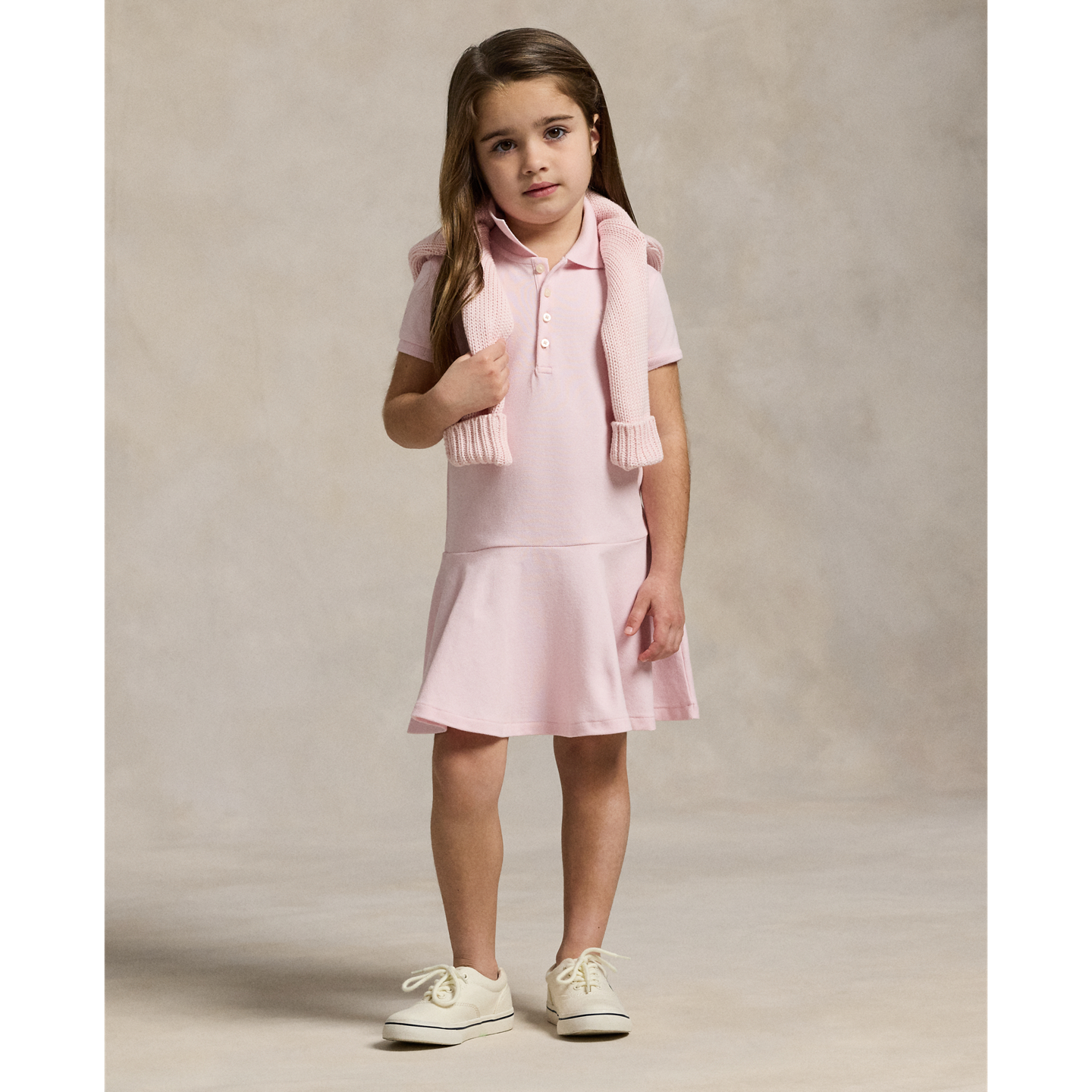 Детское платье Ralph Lauren Stretch Mesh Polo, цвет: Розовый, вариант 1 — фото 4