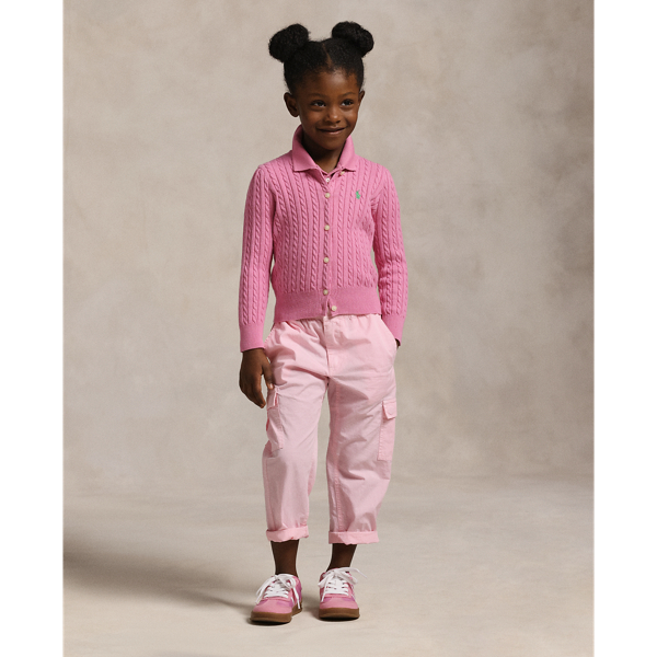 Cardigan &agrave; mini-torsades en coton Girls 2-6x en Bleu bureau/Nevis 4