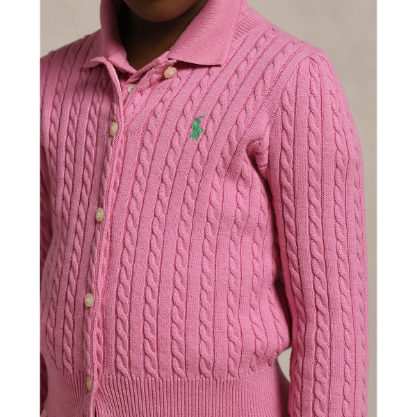 Cardigan &agrave; mini-torsades en coton Girls 2-6x en Bleu bureau/Nevis 5