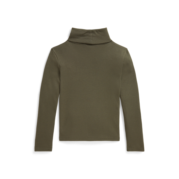 Cruise Olive Ribbed Cotton-Modal Turtleneck Girls 2-6x 2