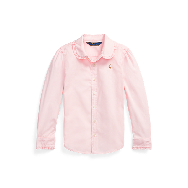 Ruffled Cotton Oxford Shirt