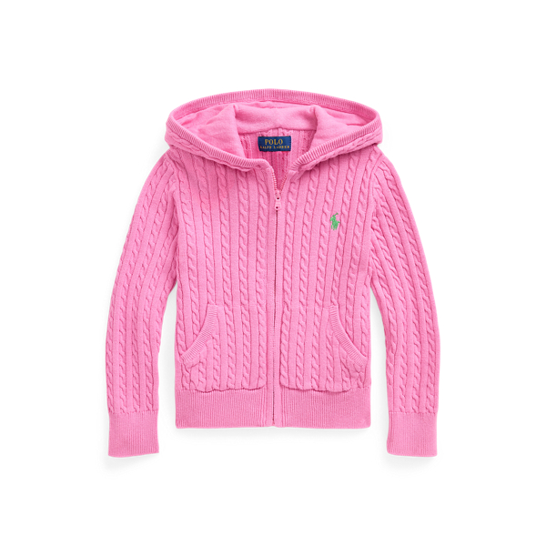 Mini-Cable Cotton Full-Zip Hoodie