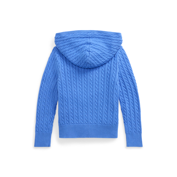 Harbour Island Blue Mini-Cable Cotton Full-Zip Hoodie Girls 1.5-6.5 Years 2