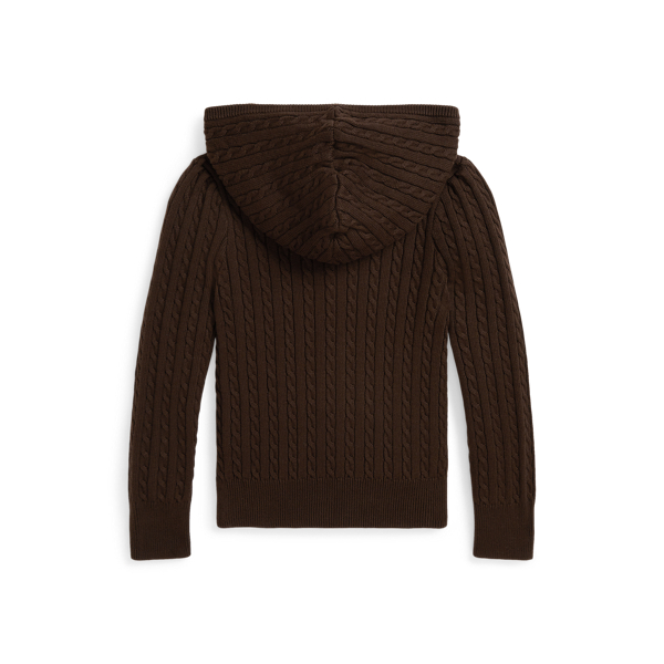 Mini-Cable Cotton Full-Zip Hoodie