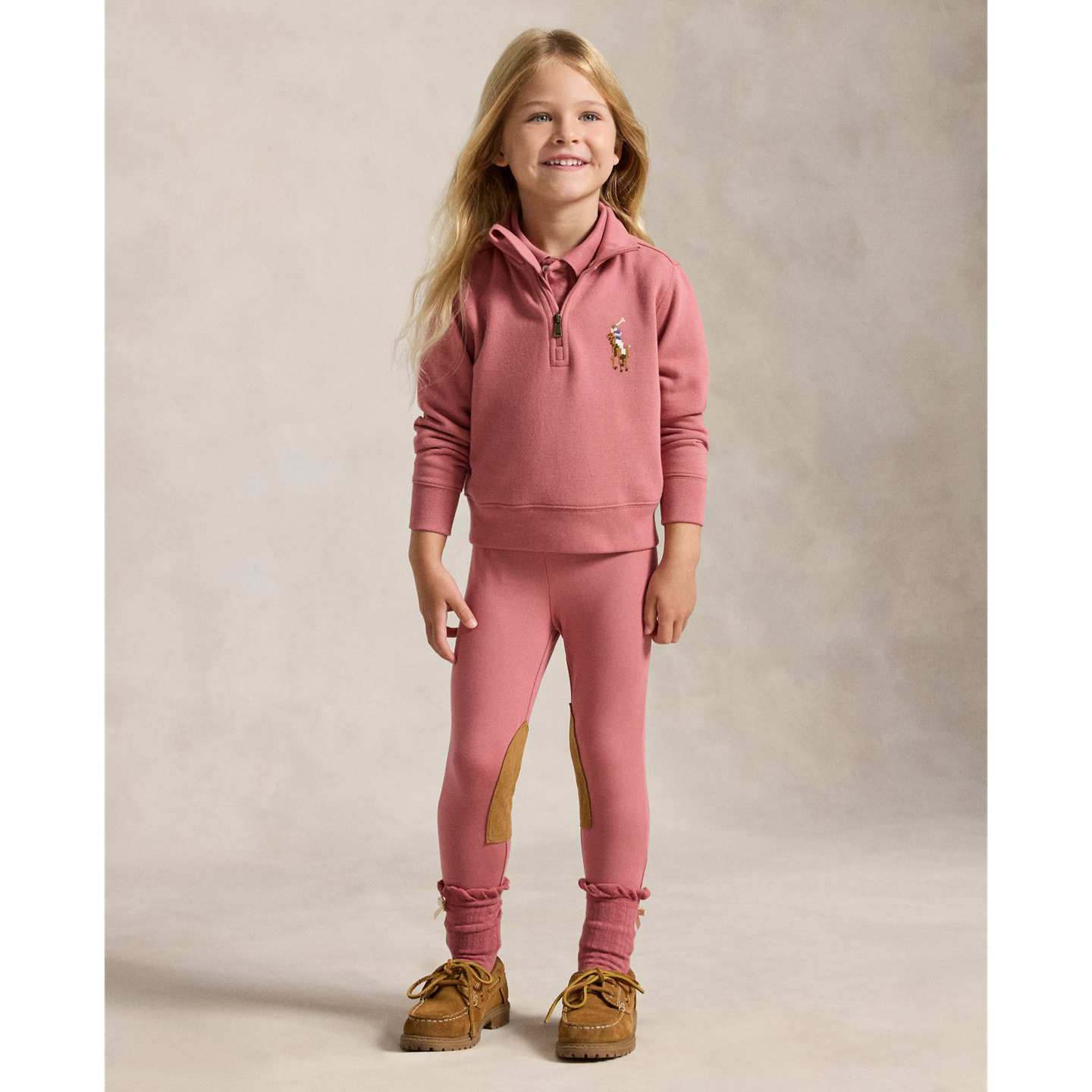 Леггинсы Ralph Lauren Equestrian-Inspired Jersey Legging, цвет: Холщовый розовый — фото 4
