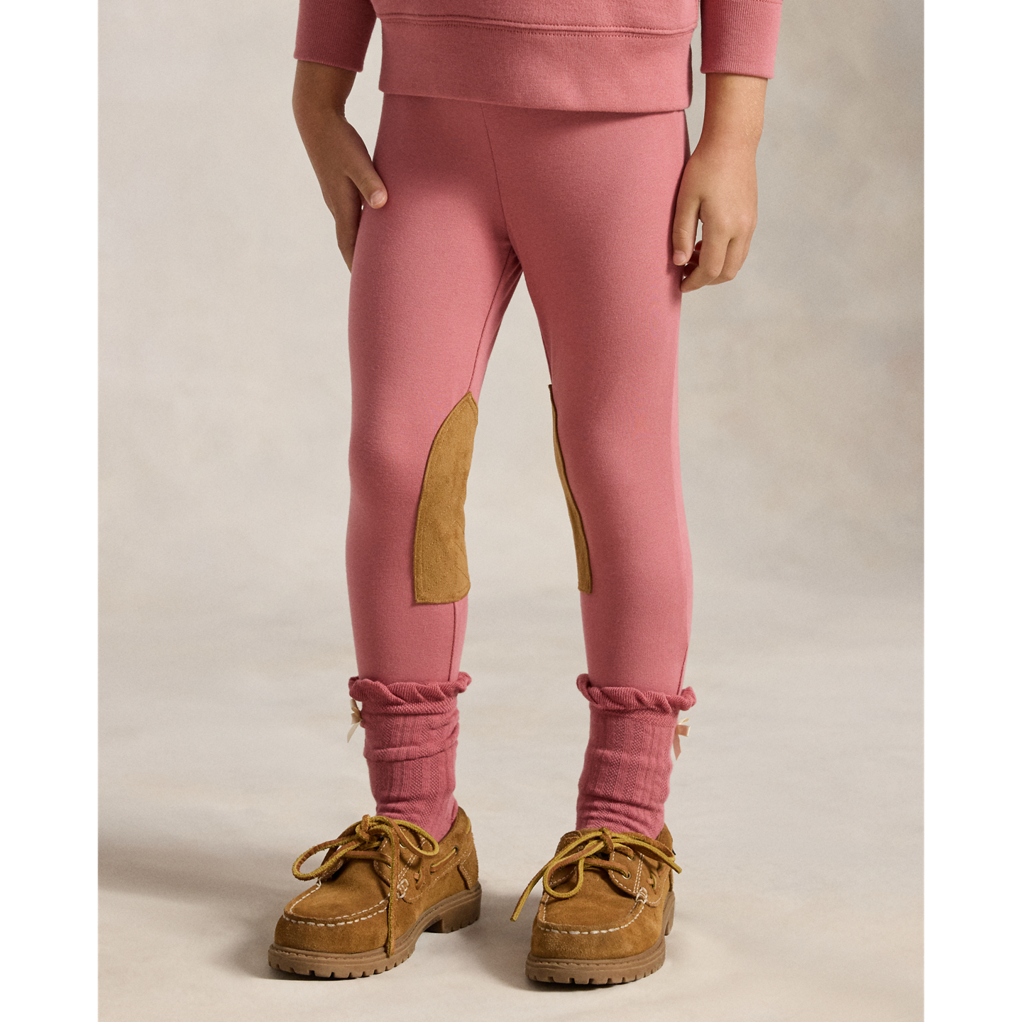 Леггинсы Ralph Lauren Equestrian-Inspired Jersey Legging, цвет: Холщовый розовый — фото 2